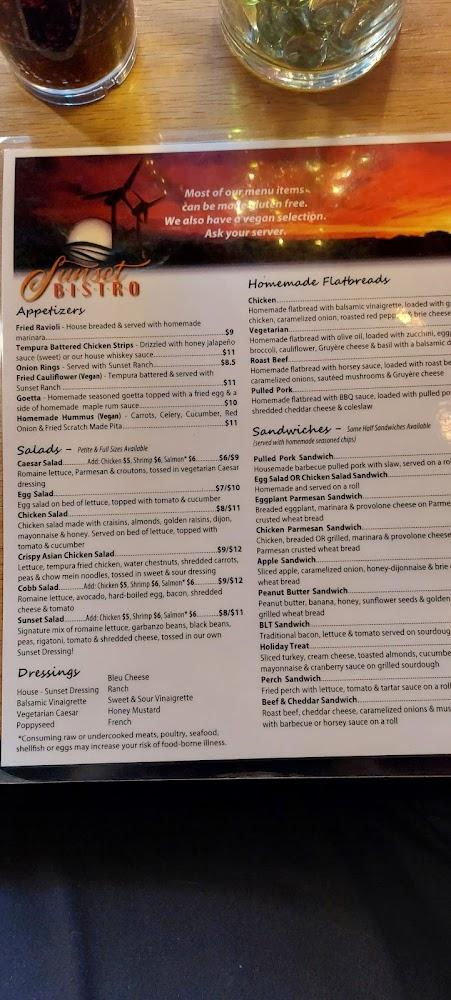 Sunset Bistro - Bowling Green, OH Menu image 3
